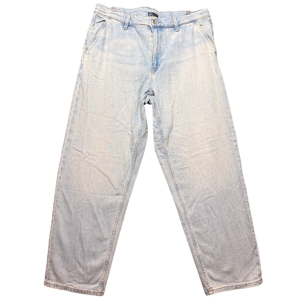 Uniqlo Jeans Pants Mens L Blue Baggy Wide Fit Denim 321-482872
